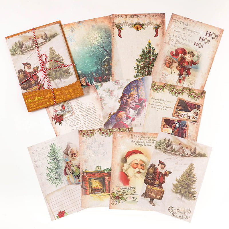 40 PCS Christmas Material Paper Pack