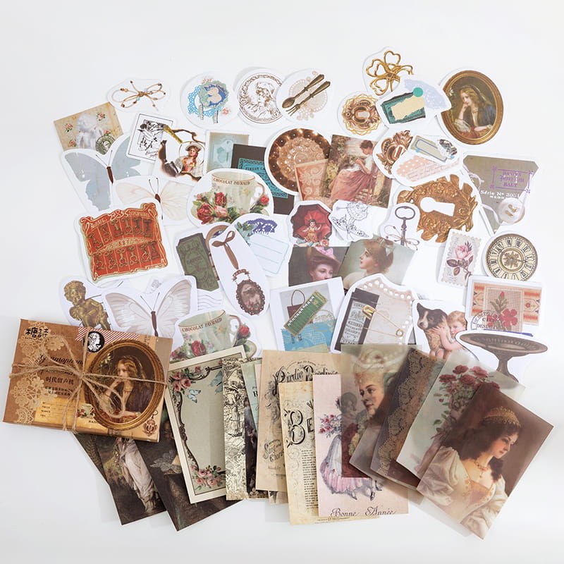 20 Sheets Vintage Precut PET Stickers Scrapbook – Supapers