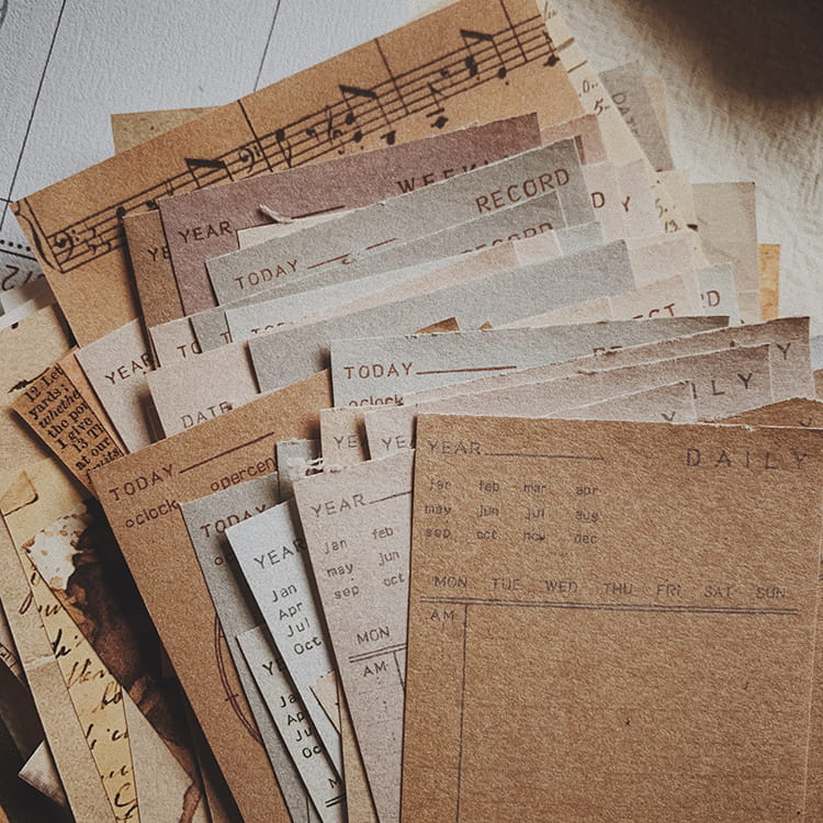 Old Staffs Mystery Junk Journal Pack-Paper & Sticker Materials