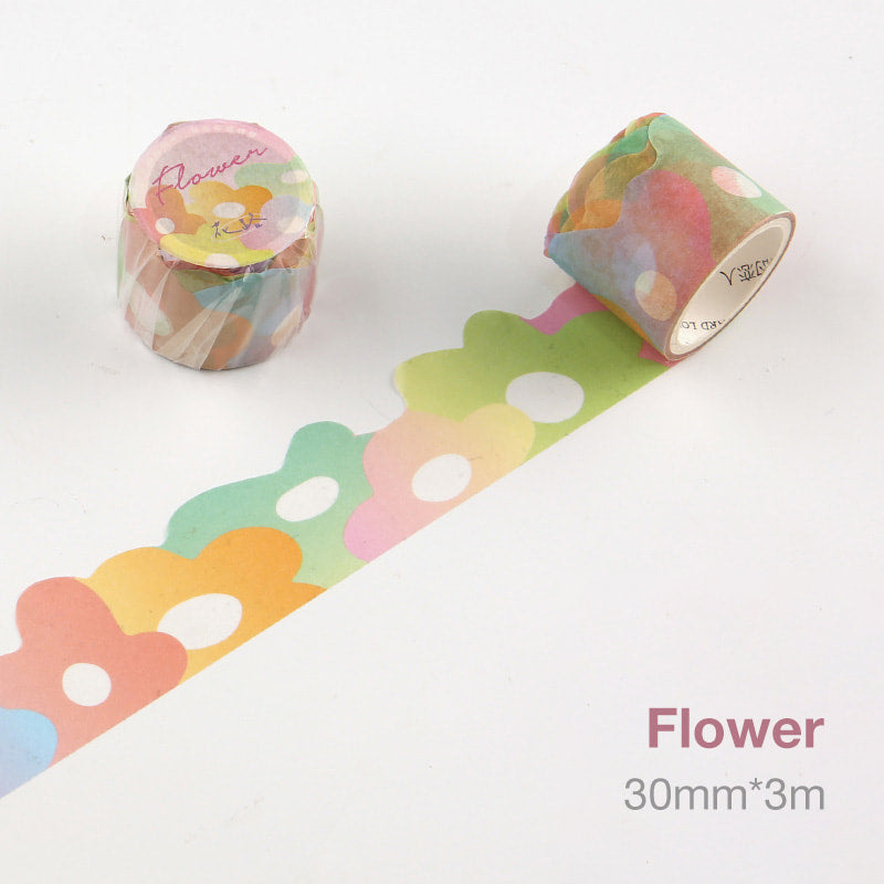 Cloud And Flower Special-Shaped Washi Tape