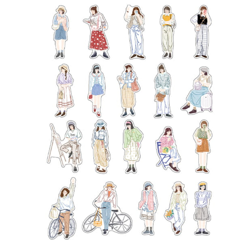 40 PCS Fashion Girls Decor Stickers