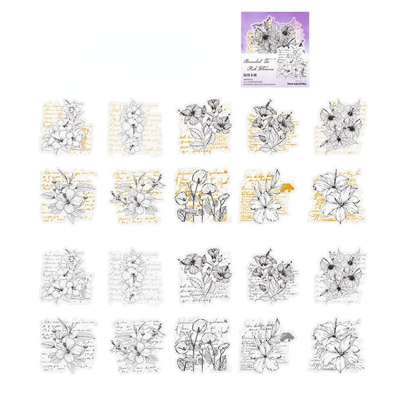 Picking Up Flowers Sticker Pack