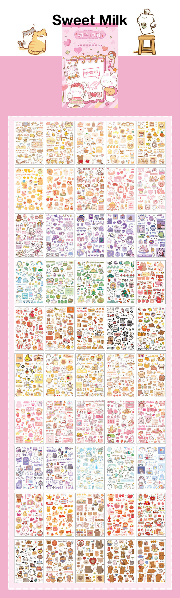 50 Sheets Planner Decoration  Stickers Book